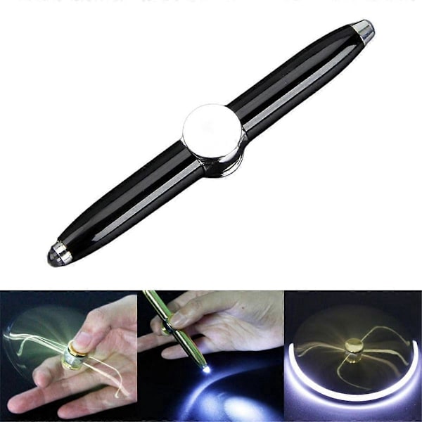 Snurrpenna med LED-ljus, skrivverktyg, för att skriva i mörkret B