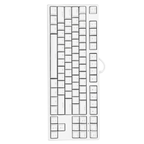 87 tangenter mekaniskt tangentbord professionellt spelchip brunt omkopplare N-tangent rollover vitt ljus trådbundet mekaniskt tangentbord vitt