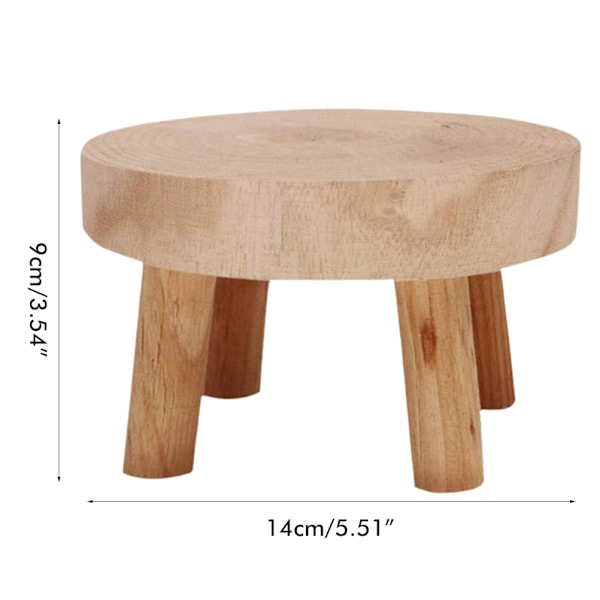 Trä inomhus växtstativ Mini blomkruka stativ Trä pall Trä blomkruka hållare