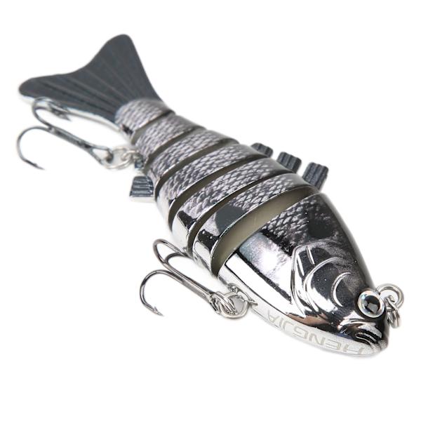 Fiske lokkemad holdbar imitation plast falsk multi leddet svømme agn langsomt synkende glide agn 4#