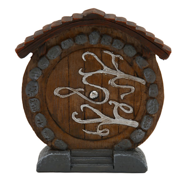 Fairy Door Staty Hållbar mjukt harts Fairy Door Figurine Miniatyr Utsökt intressant dekoration för rummet trädgård