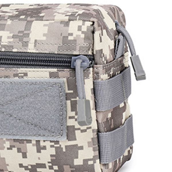 Utomhus Sport Midjeväska Fanny Pack Multifunktionell Vandring Fiske Medicinsk Midjeväska ACU Camo