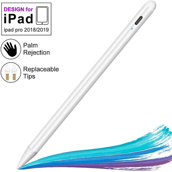 Til Apple Pencil 2 Kontakt Aktiv Pencil Uden Forsinkelse Tegne Pen (hvid)