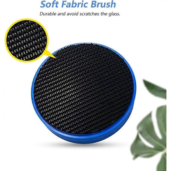 Mini Akvarium Glas Magnetisk Rengöringsborste, Algskrapa Lämplig för Små Fiskakvarier Blå