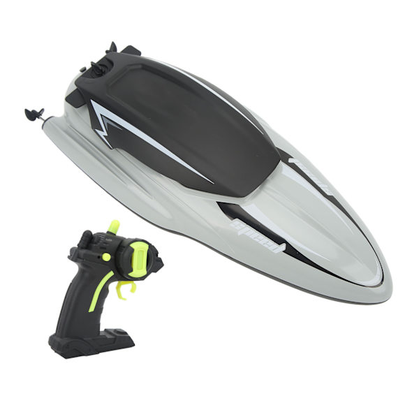 RC Racingbåt Vattentät ABS Anti Drop Snabbare Körning Stabil Prestanda Fjärrkontrollbåt 2 Batteri Grå