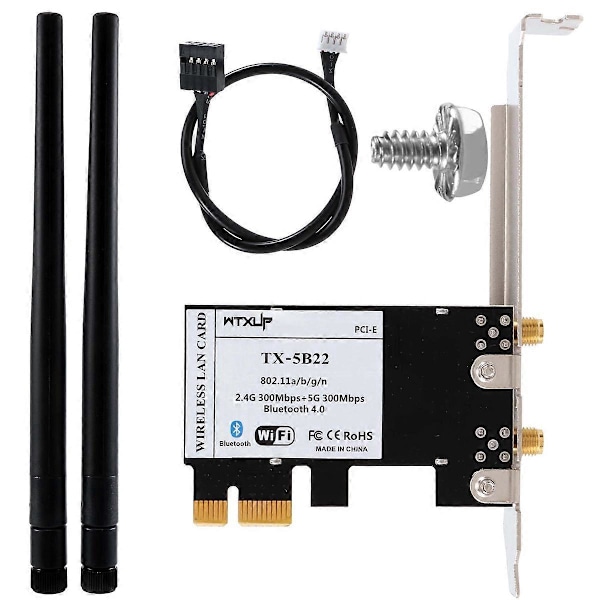 N1202 AR5B22 2.4G/5G Dual Band PCIE Netværkskort med Bluetooth 4.0