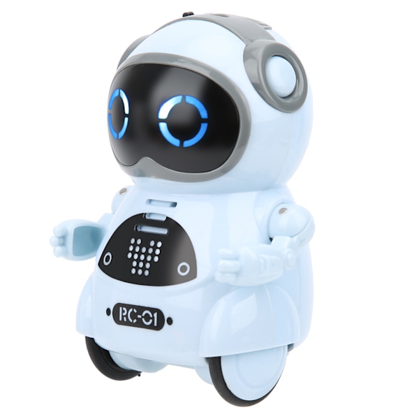 939A Robot Legetøj Interaktiv Stemmegenkendelse Optag Sang Dans Mini RC Robot LegetøjBlå