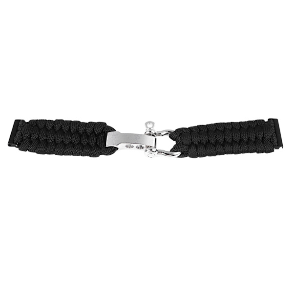 24mm Vaihdettava Ranneke Seos Solki Pehmeä Nylon Kutominen Ranneke Suunto 7 9 D5i Musta