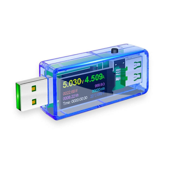 USB 3.0 Testare Multimeter 3.7-30V 0-4A USB Strömmätare Spänningstestare Digital Ström- och Spänningstestare Meter Voltmeter Amperemeter, Power Bank Batteri C