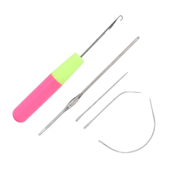 5 st Latch Hook Set Plast Böjda Latch Hooks Virknål Latch Hook Stickverktyg för flätat hår 5 st