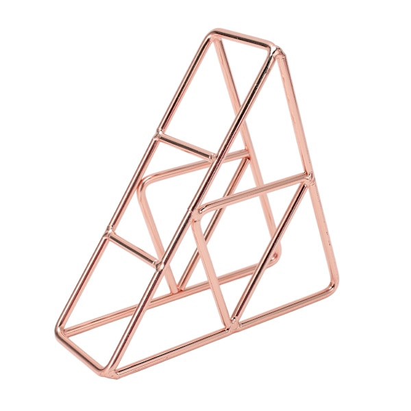 Servetthållare Mode Förtjockad Breddad Triangulär Fristående Metall Smidesjärn Vertikal vävnadshållare Rose Gold