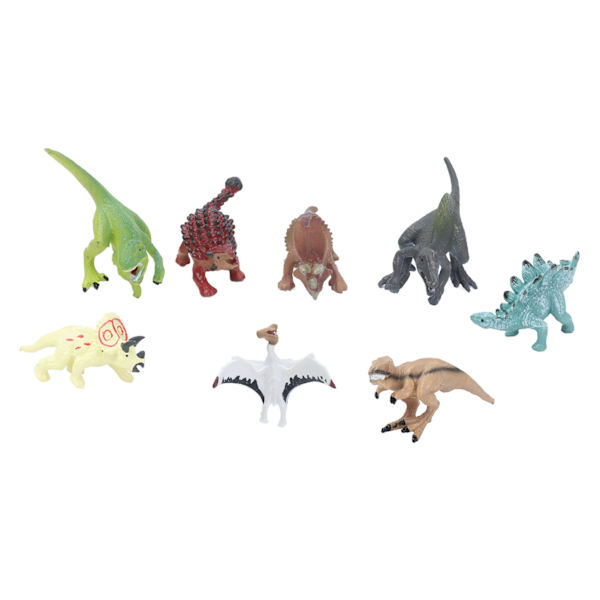 8 stk. Dinosaur Model Sæt Mini Simuleret Sød Levende Dinosaur Legetøj Hjem Indretning Gave til Børn 8 stk. / Sæt