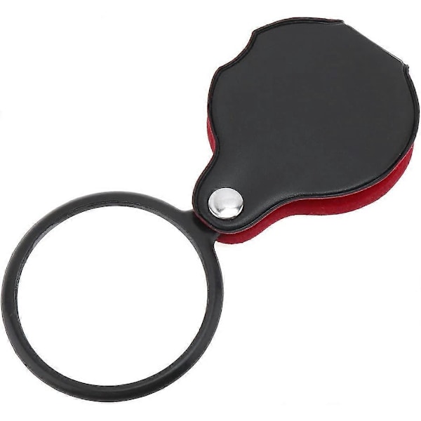 Mini 8X Optisk Glas Fickförstoringsglas med Kortikalt Skyddsfodral, för Kontor, Läsning, Fritid