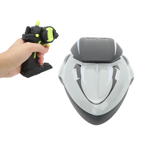 RC Racingbåt Vattentät ABS Anti Drop Snabbare Körning Stabil Prestanda Fjärrkontrollbåt 2 Batteri Grå