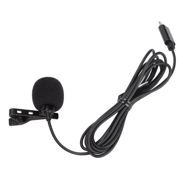 Lavalier-mikrofon støjreduktion til IOS-stik Reversklipsmikrofon til mobiltelefon live streaming interview