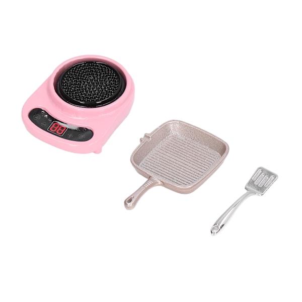 1:12 Nuken talo Keittiötarvikesarja Seos Simulaatio Liesi Kattila Lasta Miniatyyri KeittiötarvikePink