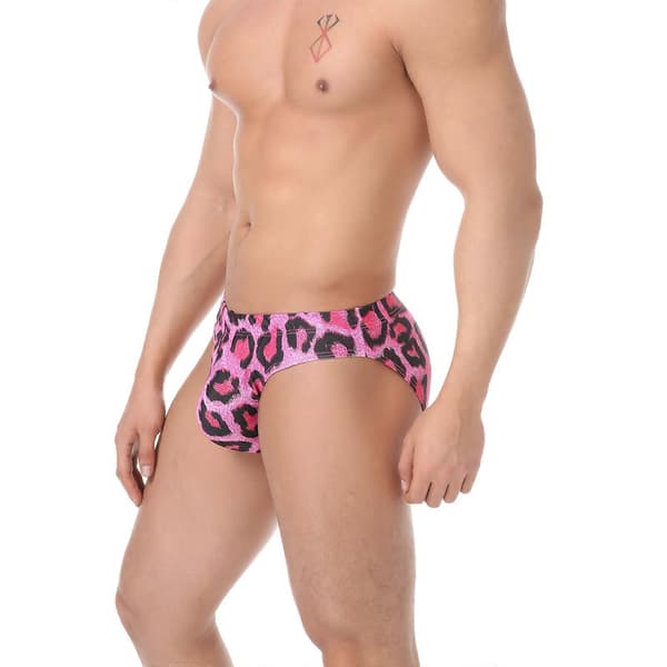 Men's Leopard Print Swim Trunks, Pool and Beach Activity Swimwear, Adjustable Drawstring Swim Shorts, Leopard Pattern leopard pattern L