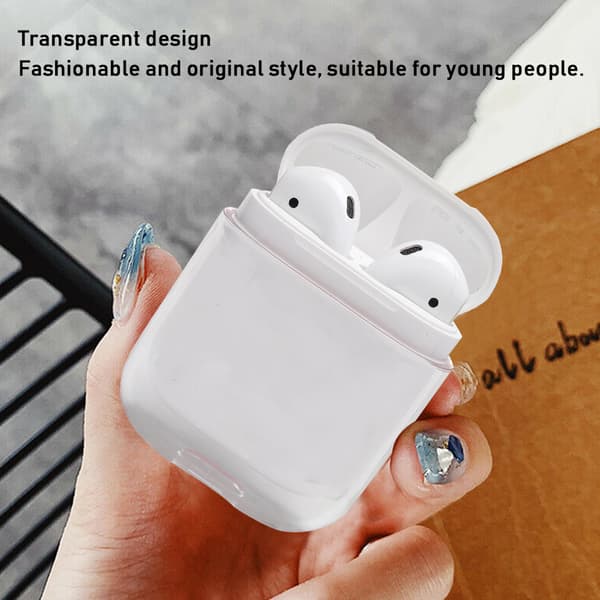 Mode Transparent Bluetooth Hörlurar Laddningsfodral Skyddsfodral för IOS-telefon
