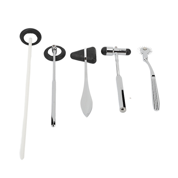 5 st neurologiska hammare medicinska set med pinwheel zinklegering diagnostisk set