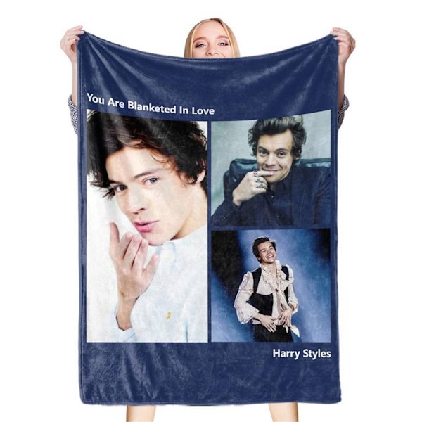 Sengeteppe i polyester, hudvennlig sove- og lurteppe med berømt stjerne for alle årstider 100x120cm/39.4x47.2in