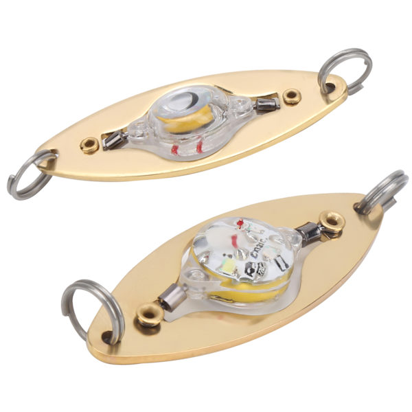 2st Fiske LED Lure Ljus Ögonform Färgglad Blinkande Ljus Bait Underwater Lure Lampa