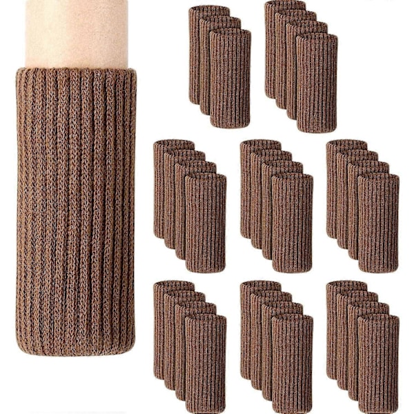 32-pack Stolsbensstrumpor Stickade Möbelstrumpor Benskydd Golvskydd Möbelbordsfotskydd