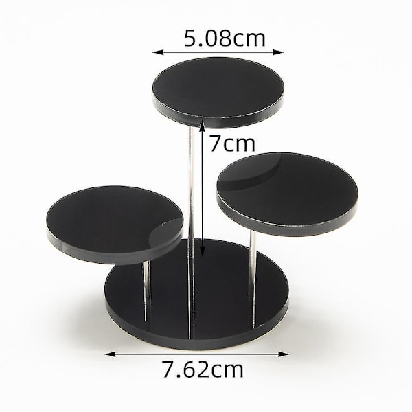 Akryyliset monitasoiset cupcake-telineet juhliin - Kerrostettu pyöreä cupcake-torni D