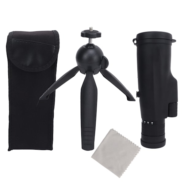 Monokulært Teleskop SJJ017 Stativ Telefonholder FMC Multilayer Coating Stor Blænde Høj Definition Teleskop Sort