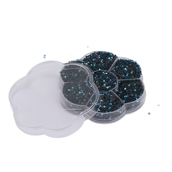 Rhinestones Hårde Blanke DIY Glas Dekorative Negle Runde Stene til Smykker Tasker HåndværkS601 Sø Blå
