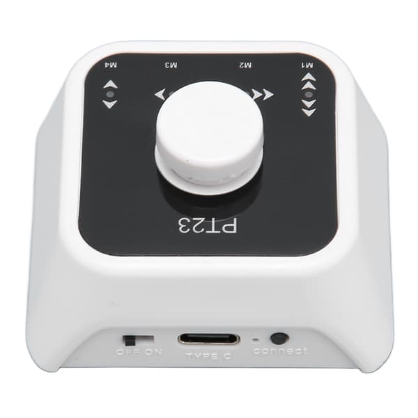 Bluetooth Sidevenderpedal Oppladbar Trådløs Multimediekontroller Tastbryter for Datamaskin Telefon Hvit