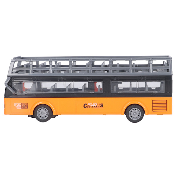 Fjernbetjening Bus Elektronisk 4 Kanaler Åbning Døre Acceleration Funktion RC Double Decker Bus QH204 9 Sightseeing Bus