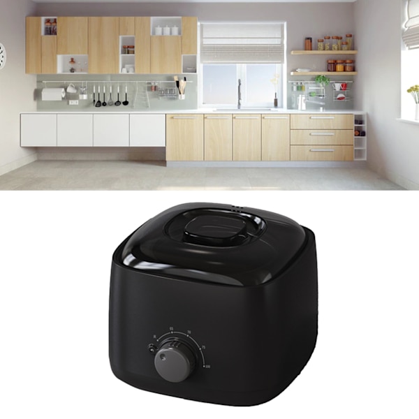 Wax Warmer Machine Estää Stick lämmönkestävä pyörimisnuppi Wax Heater Pot karvanpoistoon Musta EU Plug