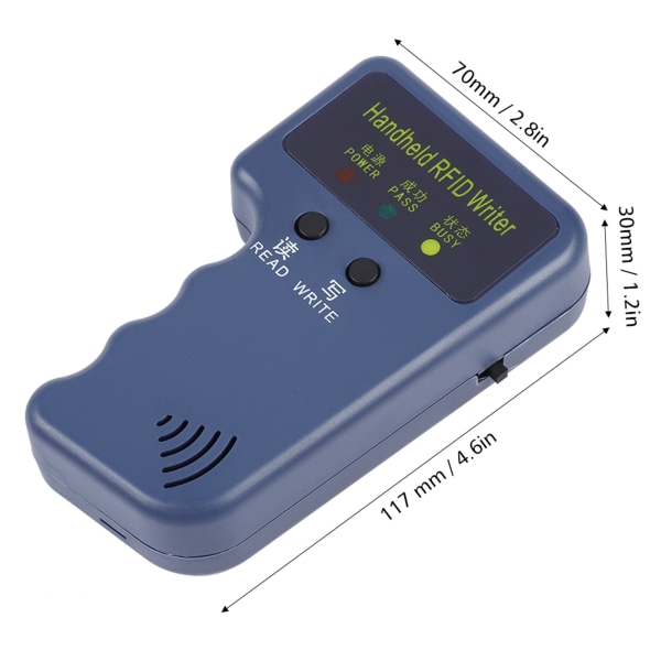 Bärbar handhållen RFID ID-kort kopiatorskrivare - 125KHz EM4100 Keyfob Duplicate