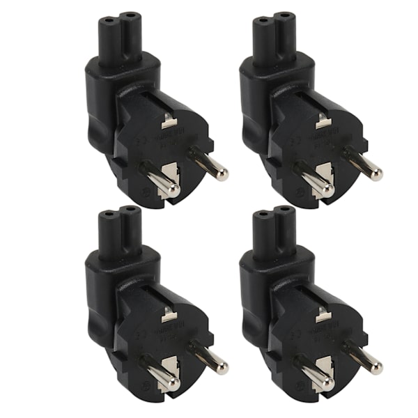 4 stk. EU4.8MM til IEC320 C7 Strømadapter Universal Standard Computer Strømadapter EU Stik 100‑250V