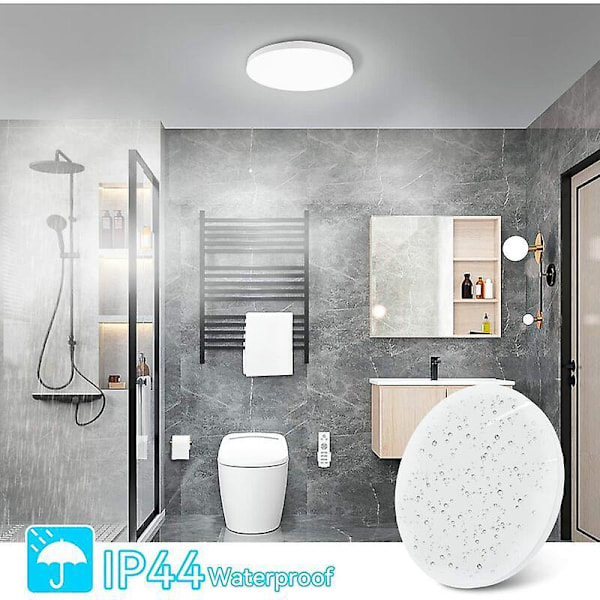Moderne LED Taklampe, 18W Stue Taklampe 6000K Kald Hvit 1700K Rund Bad Taklampe Barne/Voksen Soverom Taklampe for Kjøkken