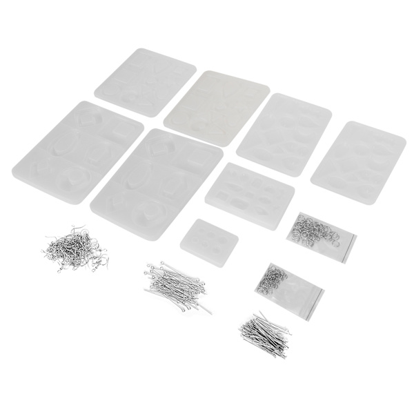 Molds Verktyg Öppna ögonstift Ringar Set för smyckeshänge DIY Craft Making