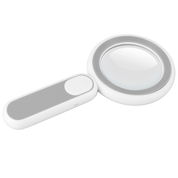 8X oppladbar forstørrelsesglass med lys 21Led 3 modus forstørrelsesglass for barn seniorer lesing grå
