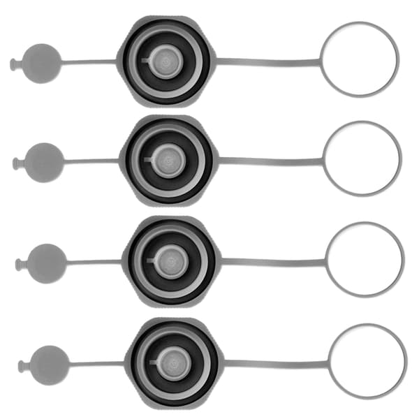 4 st läckagesäkra gallonvattenkannor lockbyte återanvändbara spillfria dricksvattenflasklock för hemkontor grå