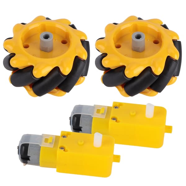 Mecanum Hjul til TT Gearmotor Smart Robot Bil Dele Tilbehør DIY Legetøjskomponenter 60mm