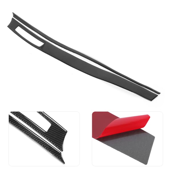 2 stk. Dashborddeksel Sentralt Instrumentpanel Trim Karbonfiber Passer for Mitsubishi Lancer 08-16 LHD