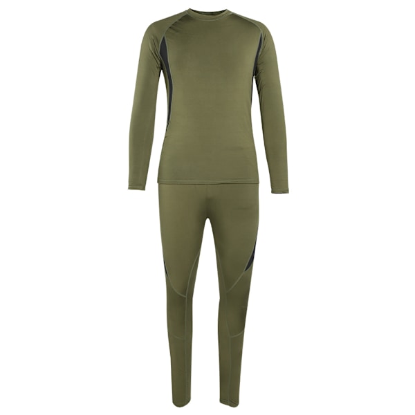 Utomhussport Long Johns Thermal Wear Underkläder Topp och byxor 2-delad Set Snabbtorkande Närpassning(XXL)