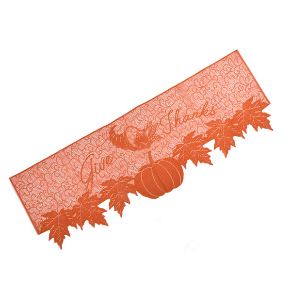 Thanksgiving bordslöpare premium polyester slät yta mjuk textur hög hållbarhet Thanksgiving eldstadssjal