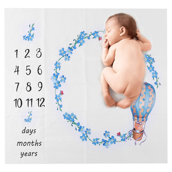 Baby Milestone Cloth Cartoon Cute Newborn Monthly Cloth Photography Props Accessory