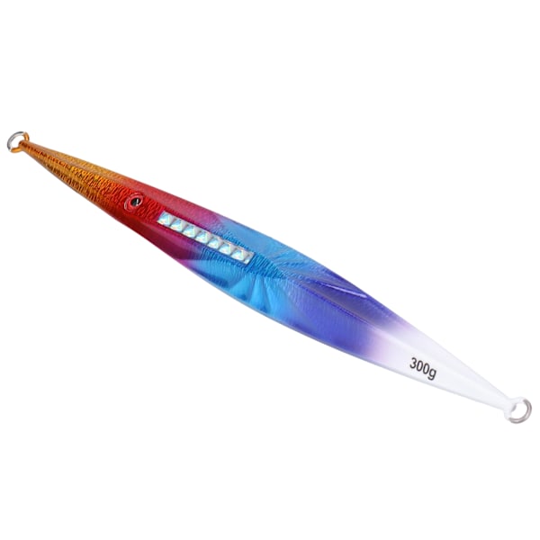 Fiskesluk agn synkende synker metallvekter fiskeutstyr 25cm 300g for grouper tunafarget farge