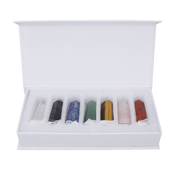 7 st Healing Wand Set Bärbar Meditationsterapi Chakra Balanserande Energi Sten Heminredning Present