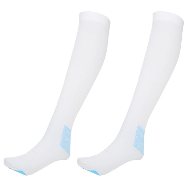 Kompressiopolvikorkeat sukat suonikohjujen sukat, joissa on tarkastettavissa oleva varvasaukko (valkoinen L)