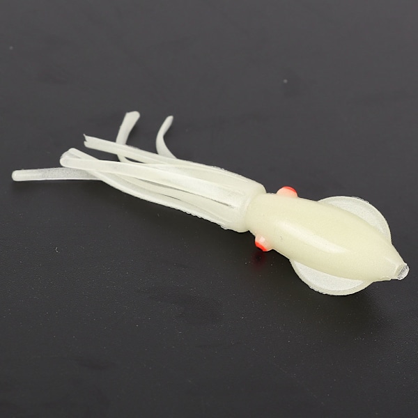 Myk PVC lysende kunstig naturtro blekksprut fiske lokke agn Swimbait (10 stk 6,5 cm)