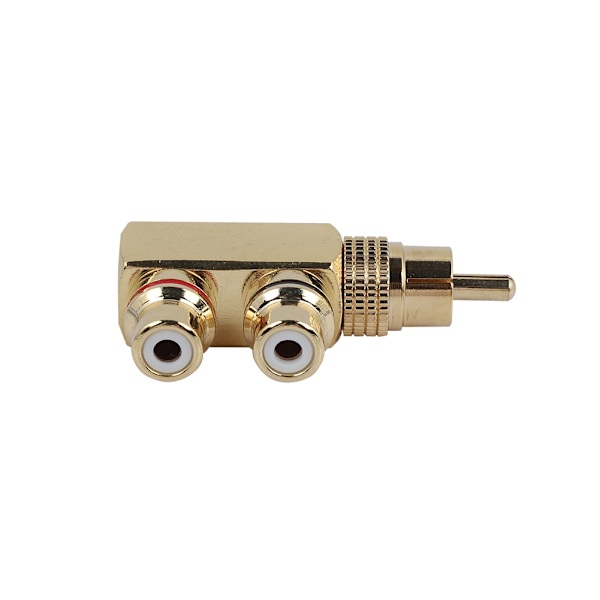 2 STK AV-splitterstik RCA-han til 2-hun Audio Video Adapter-stik