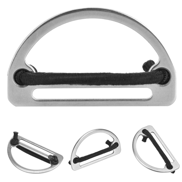 316 rustfrit stål d-ring Bæltespænde Webbing Strap Keeper Dykkertilbehør SSA RK06D(SSA RK06D)