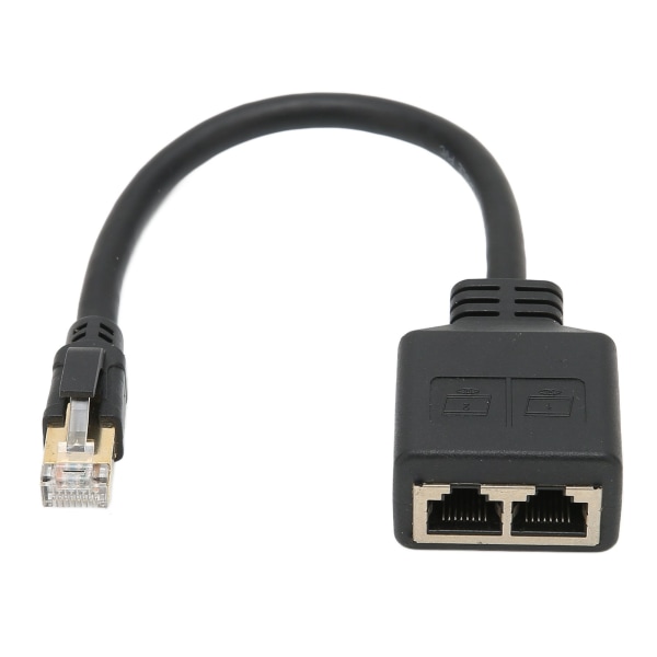 RJ45 Ethernet Adapter Kabelforlænger 1 til 2 Port Fremragende forbindelse Transmission Splitter Adapter til hjemmekontor